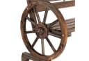 tectake Gartenbank Howdy 2-Sitzer Wagenraddesign braun Massivholz Bild 4