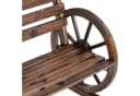 tectake Gartenbank Howdy 2-Sitzer Wagenraddesign braun Massivholz Bild 5