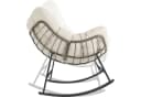 TECTAKE Schaukelstuhl Tami Beige mit waschbarem Polster Bild 3