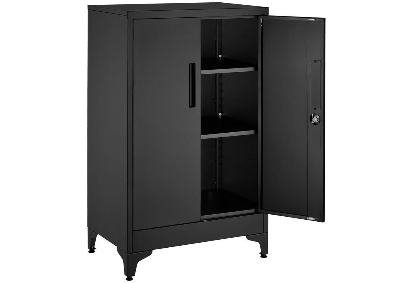 TECTAKE Aktenschrank Blake Schwarz Abschließbar mit 2 Schlüsseln - Bild 4