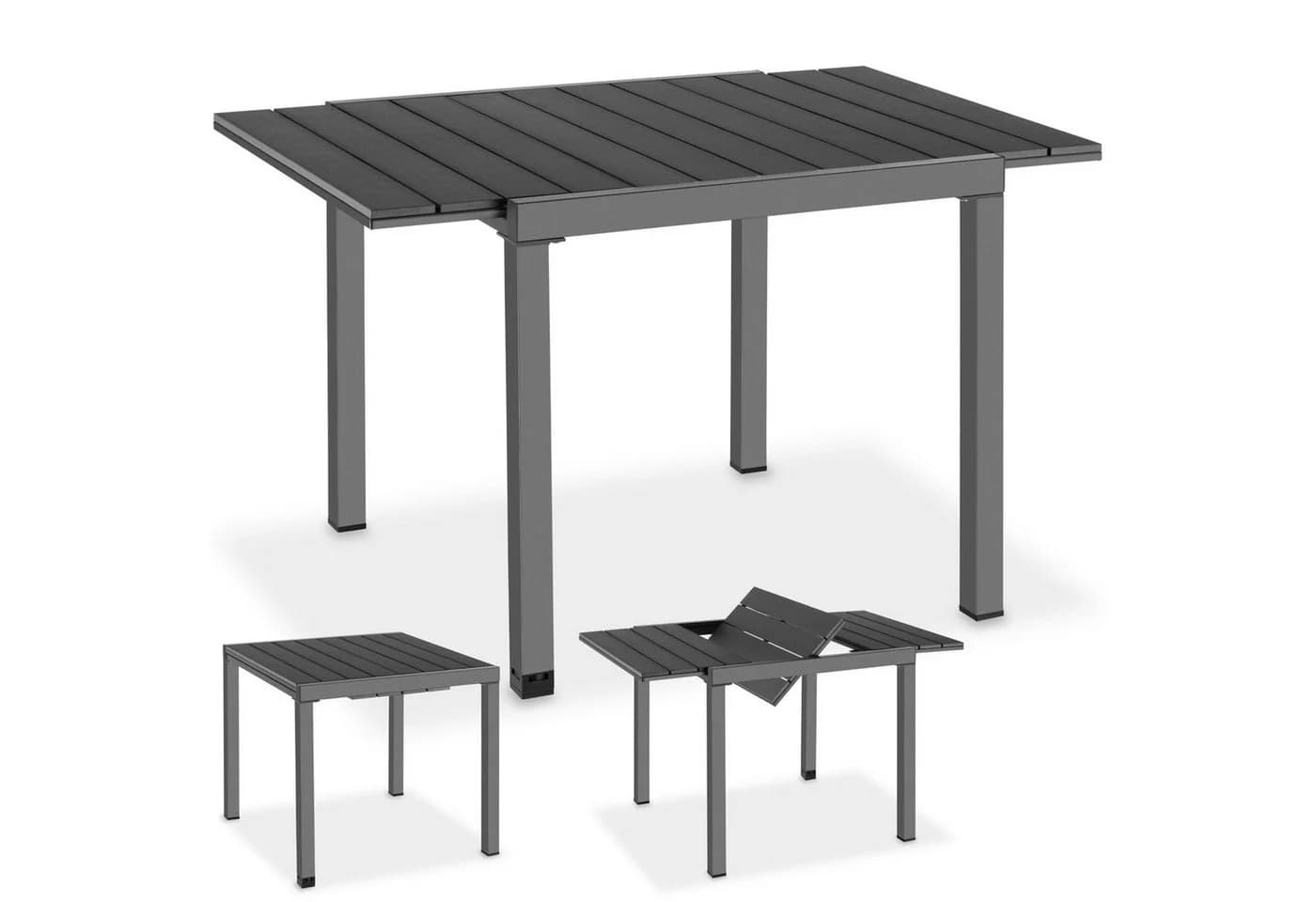 tectake Gartentisch Inca Schwarz Ausziehbar Aluminium - Bild 2