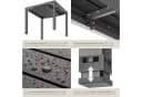 tectake Gartentisch Inca Schwarz Ausziehbar Aluminium Bild 5
