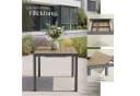 TECTAKE Gartentisch Inca aus Aluminium Schwarz/Braun ausziehbar Bild 4