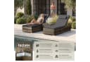 TECTAKE Rattan-Doppelliege Carbonera mit Tisch, verstellbar, beige Bild 1