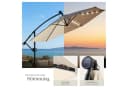 TECTAKE Ampelschirm Artemis Beige mit Solar-LED & Doppeldach Bild 5