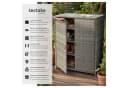 TECTAKE Geräteschrank Monza Grau Aluminium Poly Rattan Bild 2