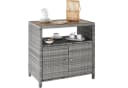 TECTAKE Gartenschrank Monscia WPC-Polyrattan Grau Wetterfest Bild 1