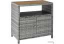 TECTAKE Gartenschrank Monscia WPC-Polyrattan Grau Wetterfest Bild 2