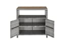 TECTAKE Gartenschrank Monscia WPC-Polyrattan Grau Wetterfest Bild 5