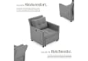 TECTAKE Relaxsessel Toyama Grau 3in1 Funktionssessel mit USB-Anschlüssen Bild 3