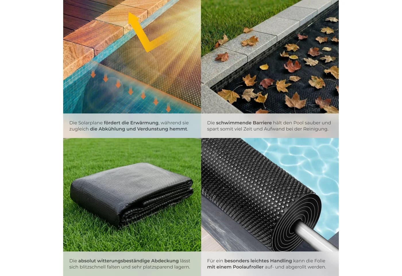 tectake Pool-Abdeckplane Solarfolie Schwarz - Bild 5