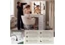 TECTAKE Schminktisch Charlotte mit LED-Spiegel, 7 Schubladen & Ladestation Bild 1