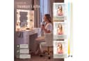 TECTAKE Schminktisch Charlotte mit LED-Spiegel, 7 Schubladen & Ladestation Bild 4
