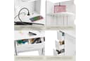 TECTAKE Schminktisch Charlotte mit LED-Spiegel, 7 Schubladen & Ladestation Bild 5