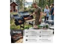 TECTAKE Holzkohlegrill Smoker 2in1 Schwarz mit Thermometer Bild 2