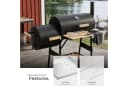 TECTAKE Holzkohlegrill Smoker 2in1 Schwarz mit Thermometer Bild 5