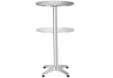 tectake Bistrotisch Frederic Höhenverstellbar Aluminium Zementsockel Silber Bild 1