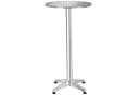 tectake Bistrotisch Frederic Höhenverstellbar Aluminium Zementsockel Silber Bild 3