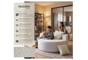 TECTAKE Relaxsessel Love mit Bouclé-Bezug Beige Halbkreisförmige Lehne Bild 1