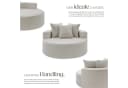 TECTAKE Relaxsessel Love mit Bouclé-Bezug Beige Halbkreisförmige Lehne Bild 3