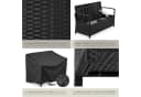TECTAKE Gartenbank Vecchia 2-Sitzer Schwarz Polyrattan mit Stauraum Bild 5