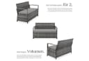 TECTAKE Gartenbank Vecchia Grau Polyrattan 2-Sitzer mit Stauraum Bild 3