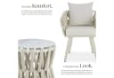 TECTAKE Gartenlounge-Set Lugano 3-tlg. Beige Aluminium Rope-Design Bild 3