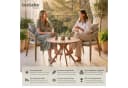 TECTAKE Gartenlounge-Set 3-tlg. Akazienholz Sand Rope-Design Bild 1