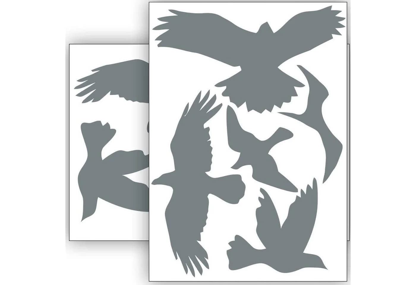 WANDKIND Vogelschutz Aufkleber Grau - 10 Sticker Selbstklebend - Bild 2
