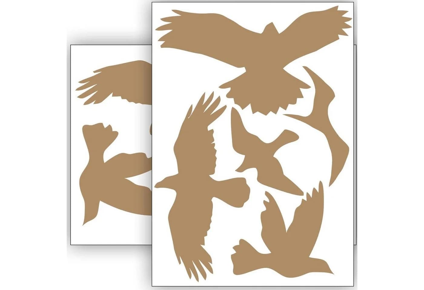 WANDKIND Aufkleber Vogelschutz Braun - 10 Sticker Selbstklebend - Bild 2