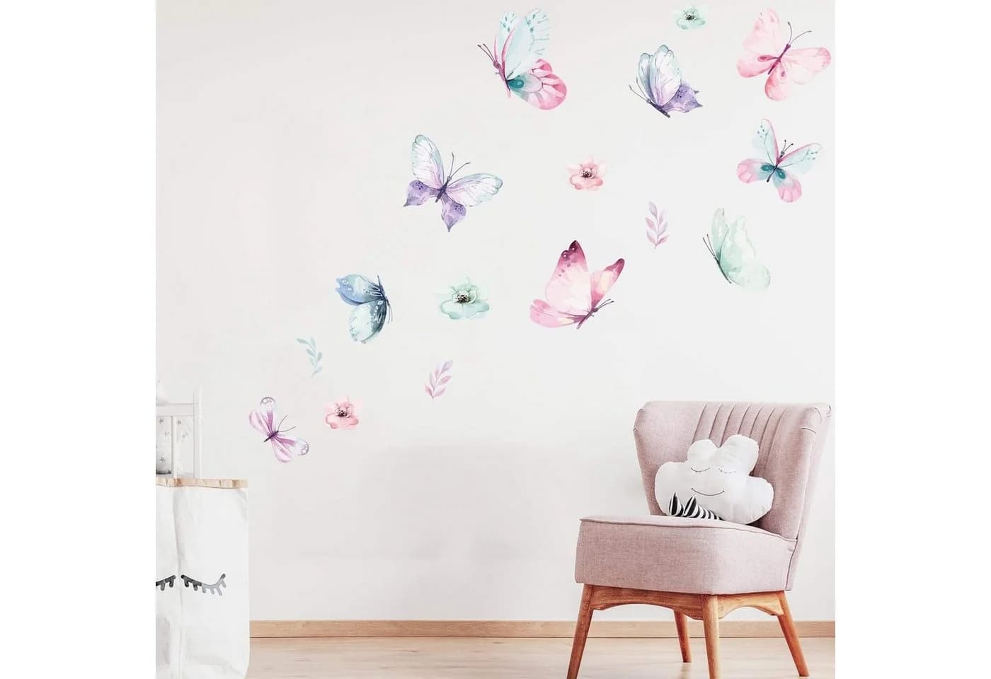WANDKIND Wandtattoo Schmetterling Schwarm V220 - Selbstklebend & Wieder Ablösbar