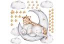 WANDKIND Wandtattoo Elefant Giraffe Mond V325 Vinyl Bild 3
