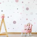 WANDKIND Wandsticker Kreis Set 60 Stück Rosa Selbstklebend Bild 2