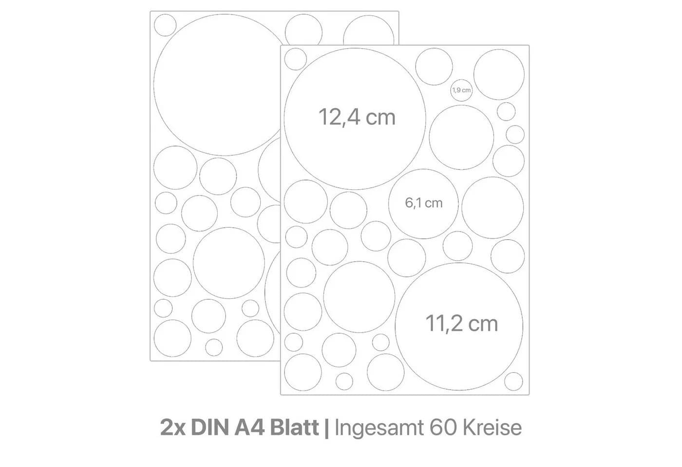 WANDKIND Wandsticker Kreis Set 60 Stück Rosa Selbstklebend - Bild 3