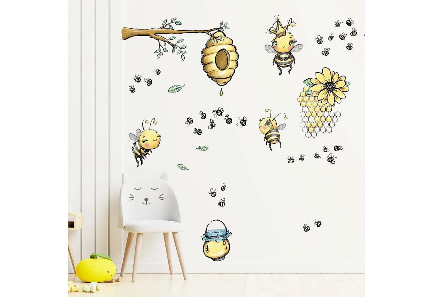 WANDKIND Wandtattoo Bienenstock mit Bienenkönigin V359 - Bild 3