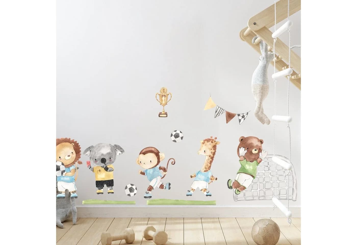 WANDKIND Wandtattoo Fußballtiere V407 Fußballfeld wieder ablösbar - Bild 3