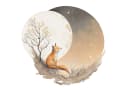 WANDKIND Wandtattoo Fuchs auf dem Mond V411 - Selbstklebend & Wieder Ablösbar Bild 2