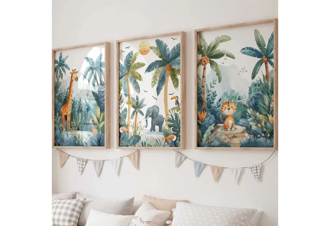 WANDKIND Poster Dschungeltier 3er Set Bunt - Bild 2