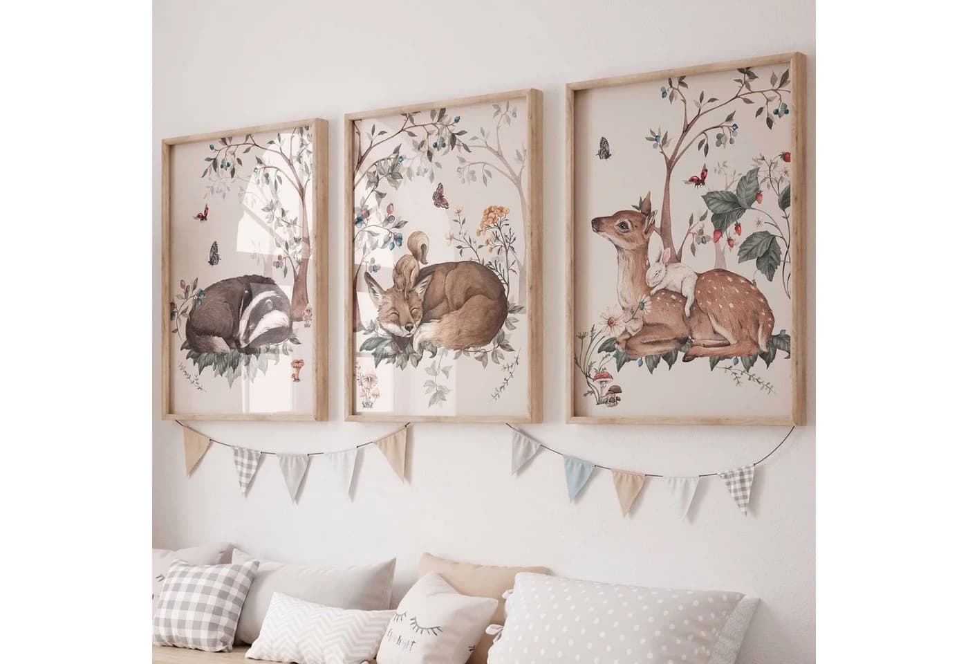 WANDKIND Poster Schlafende Waldtiere 3er Set - Bild 2