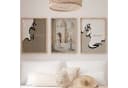 3er Set Islamische Poster Bismillah Subhanallah Kalligrafie Beige Braun Schwarz Bild 2