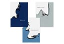 WANDKIND Poster Set 3-teilig Blau Beige Islamische Kalligrafie Holzrahmen Bild 3