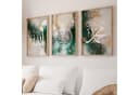 WANDKIND Poster Set 3-teilig Arabische Kalligraphie Grün/Gold Holzrahmen Bild 2