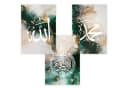 WANDKIND Poster Set 3-teilig Arabische Kalligraphie Grün/Gold Holzrahmen Bild 4