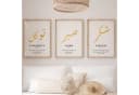 WANDKIND Poster Set Sabr Tawakkul Shukr Premium Holzrahmen Gold Weiß Bild 3
