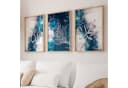 WANDKIND Poster Set Allah Kalima Muhammad Blau Silber Holzrahmen Bild 2