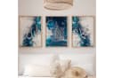 WANDKIND Poster Set Allah Kalima Muhammad Blau Silber Holzrahmen Bild 3