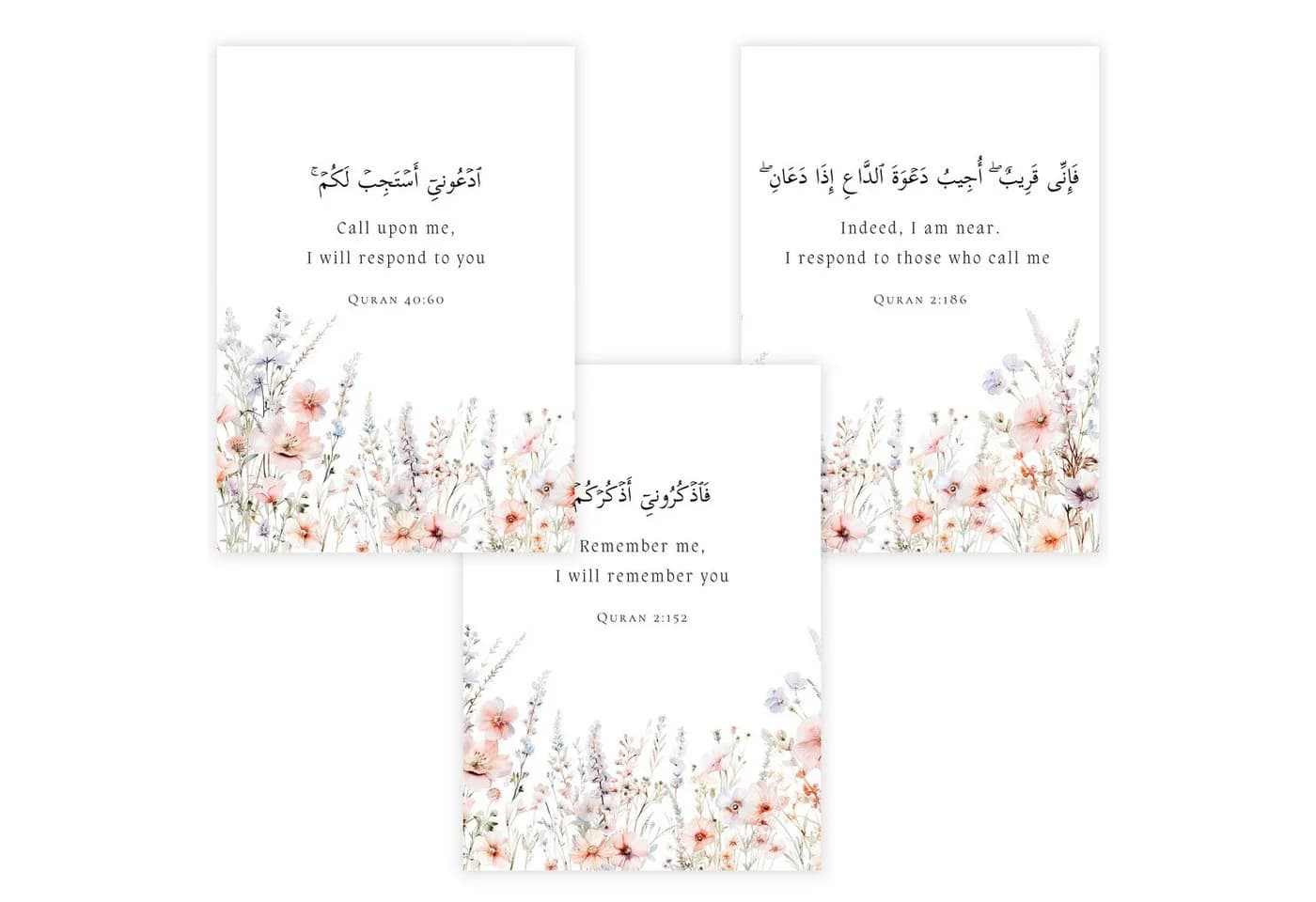WANDKIND Floral Quran Set 3-teilig mit Holzrahmen - Bild 4