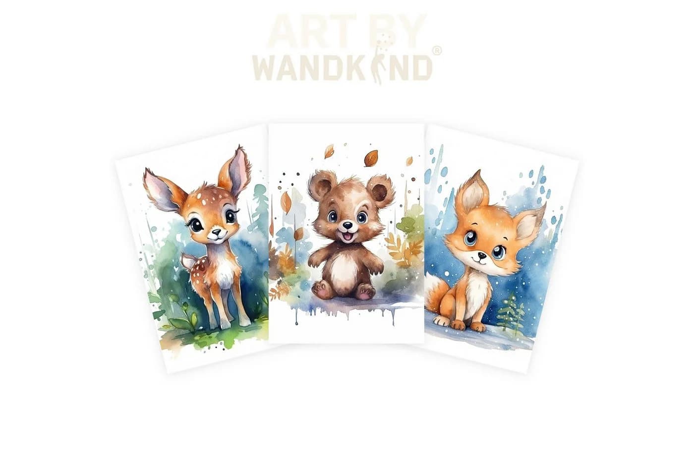 WANDKIND Poster Baby Waldtiere 3er Set P796 - Bild 3