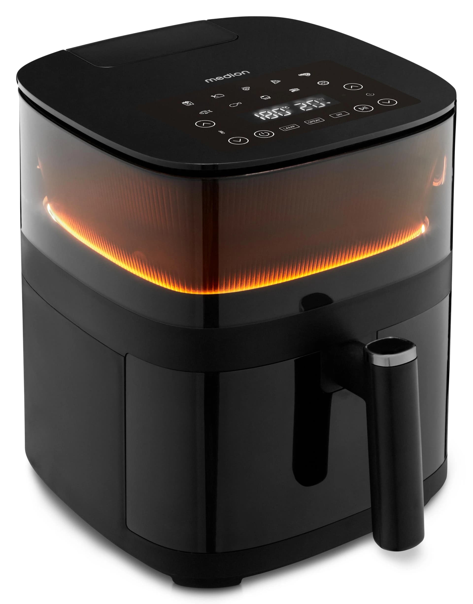 MEDION Heißluftfritteuse X10 XL 5L Schwarz Wassersprayfunktion