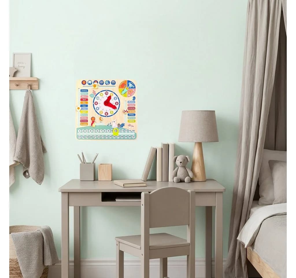 Zayno Kalenderuhr "My Calendar" Beige/Bunt Lernspielzeug - Bild 5